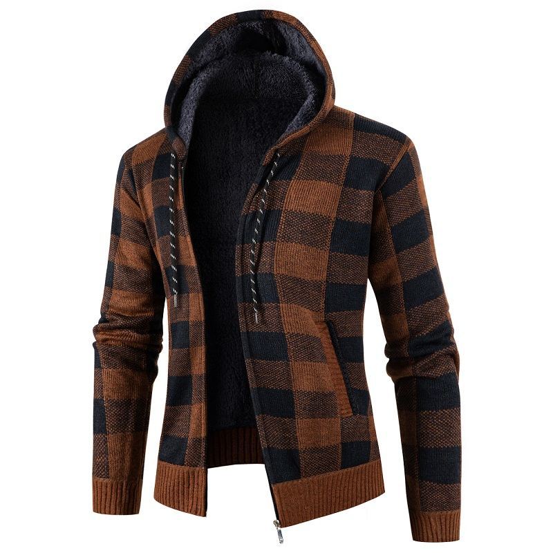 Herren modische Kapuzenjacke mit weichem Innenfutter Echoarchiv