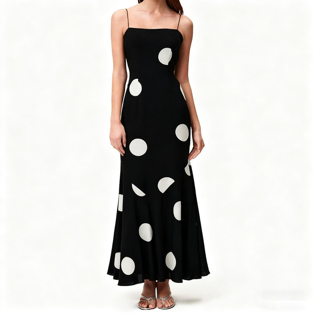 Damen Maxikleid mit elegantem Polka-Dot-Muster Echo Archiv