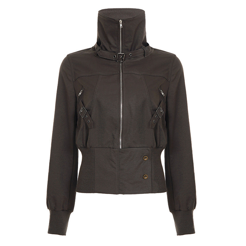 Damen Kurzjacke im Blouson‑Stil mit Stehkragen und Reißverschluss Echo Archiv