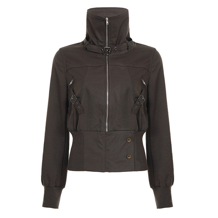 Damen Kurzjacke im Blouson‑Stil mit Stehkragen und Reißverschluss Echo Archiv