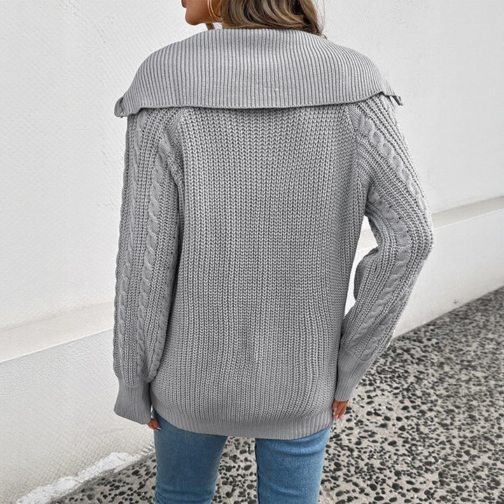 Damen Verspielter Pullover mit hochschließendem Kragen Echo Archiv