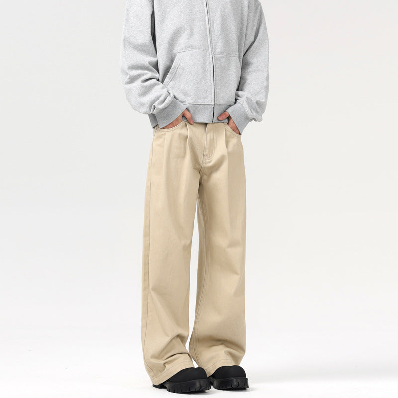 Herren Baggy-Twill-Hose mit tiefem Schritt und fließender Oversize-Silhouette Echo Archiv