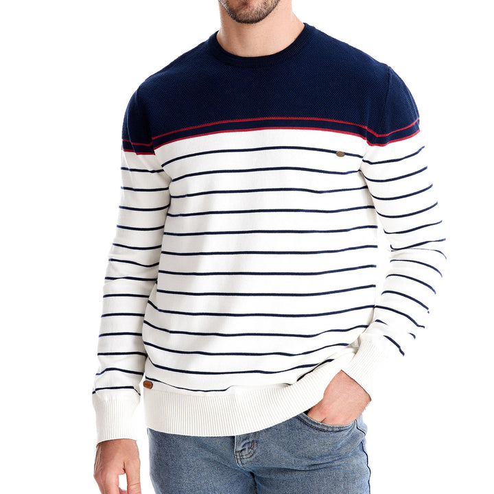 Herren Strickpullover mit maritimen Streifen Echoarchiv