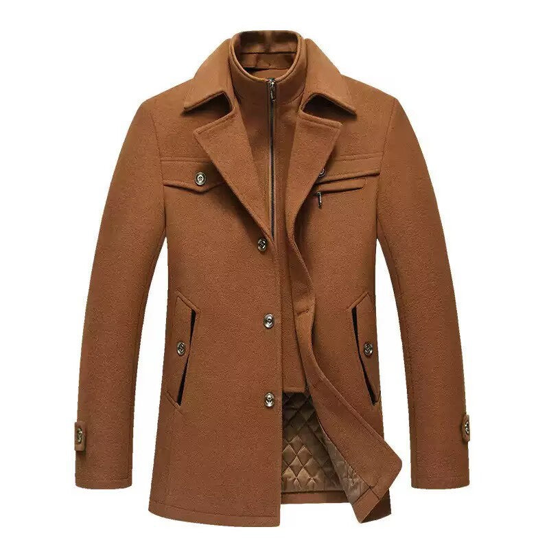 Herren Kurzmantel mit gesteppter Innenjacke und Stehkragen Echoarchiv