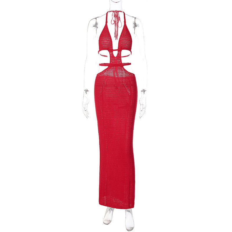 Damen Strick-Tankkleid mit cut-out Details und länglichem Schnitt Echo Archiv