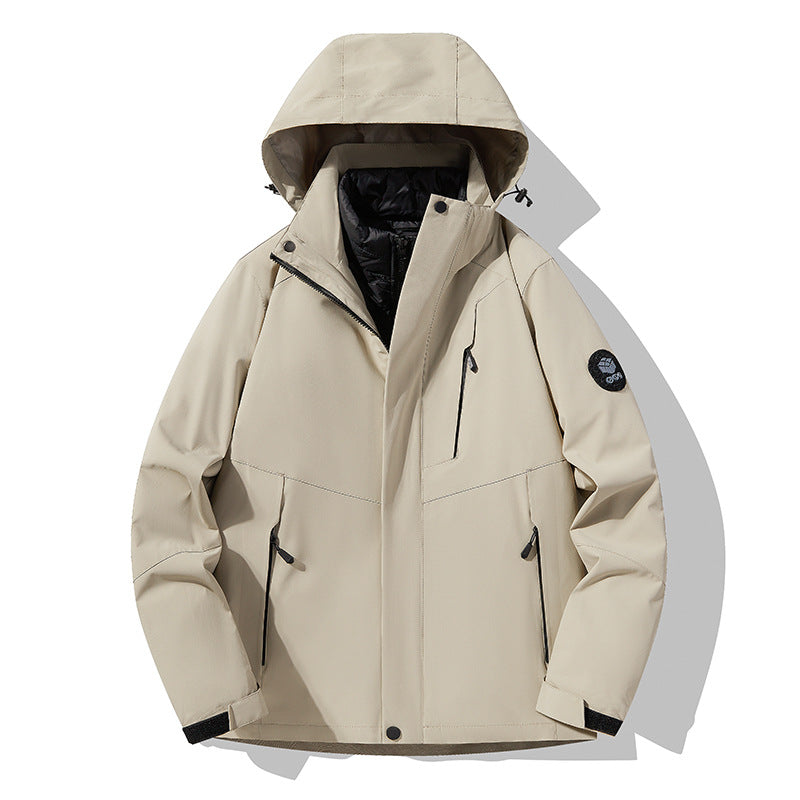 Herren Dreifach kombinierbare Funktionsjacke mit abnehmbarer Steppweste Echoarchiv