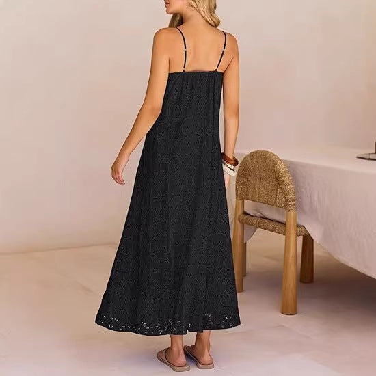 Damen Maxikleid mit filigranem Lochmuster Echo Archiv