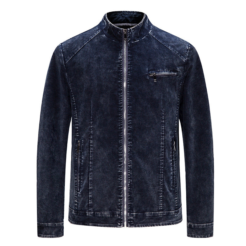 Herren modische Freizeitjacke mit leichtem Denim-Effekt Echoarchiv