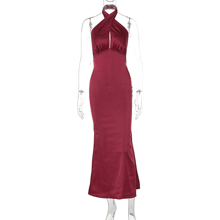 Damen Elegantes Maxikleid mit raffinierter Wickeloptik und schulterfreiem Design Echo Archiv