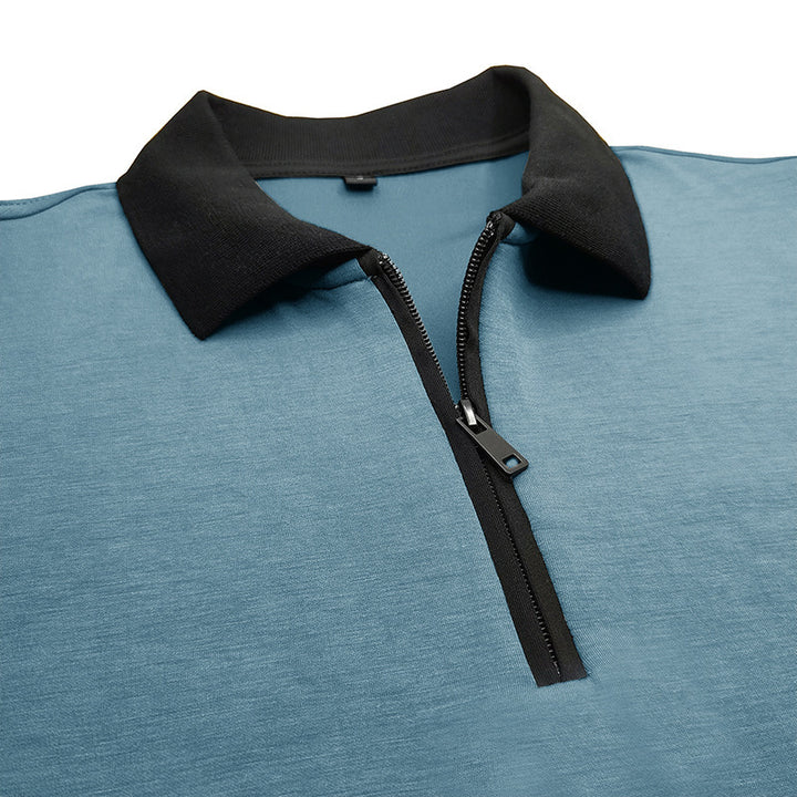Herren Poloshirt mit kurzem Reißverschluss und stilvollem Kragen Echoarchiv