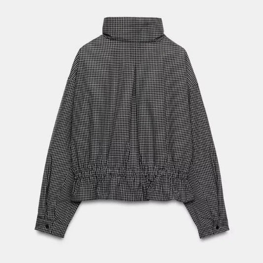 Damen Kurzjacke mit Taillenzug, Stehkragen und aufgesetzten Taschen Echo Archiv