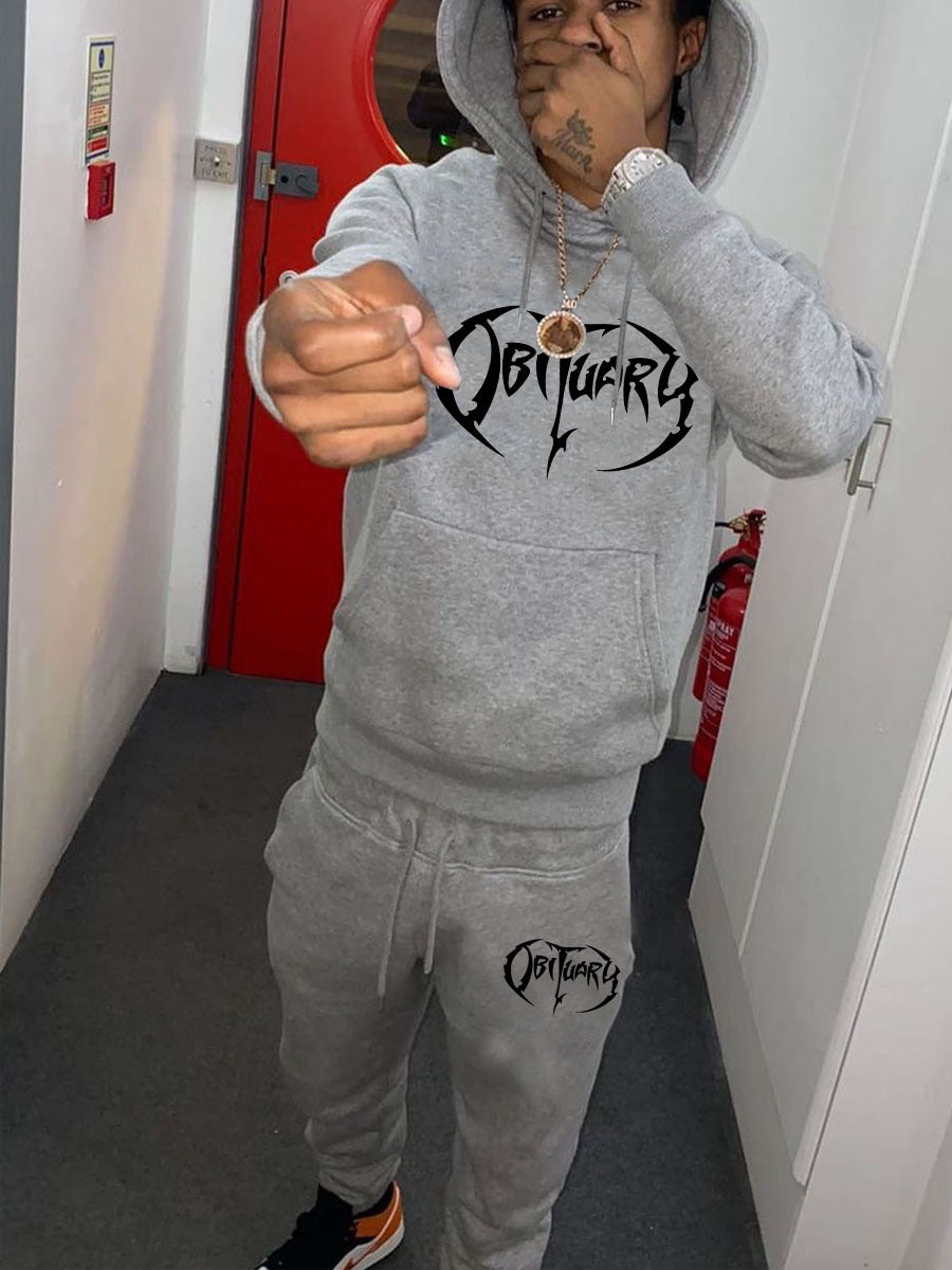 Herren Sweatshirt und Jogginghose Set mit auffälligem Logo Echoarchiv