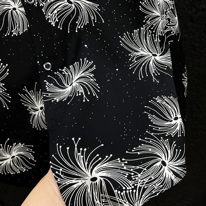 Herren Bluse mit floralem Design Echoarchiv