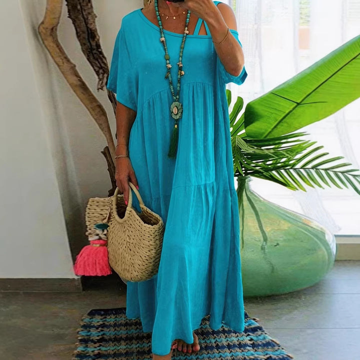 Damen Maxikleid mit lässigem Schnitt und asymmetrischem Design Echo Archiv