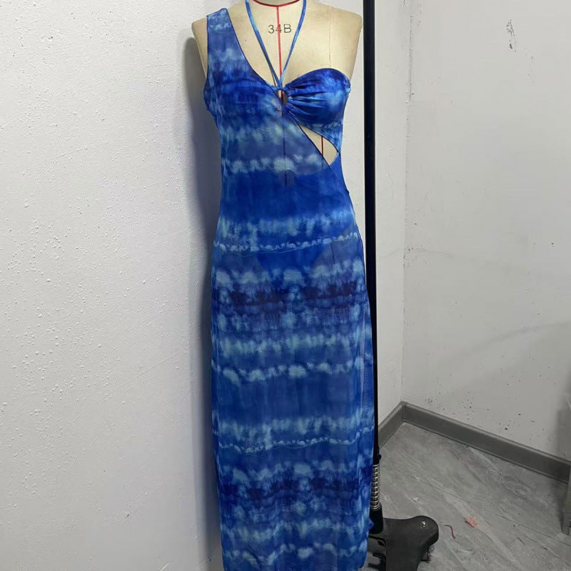 Damen Einteiler Badeanzug mit modernem Cut-Out und schickem Wickelrock Echo Archiv