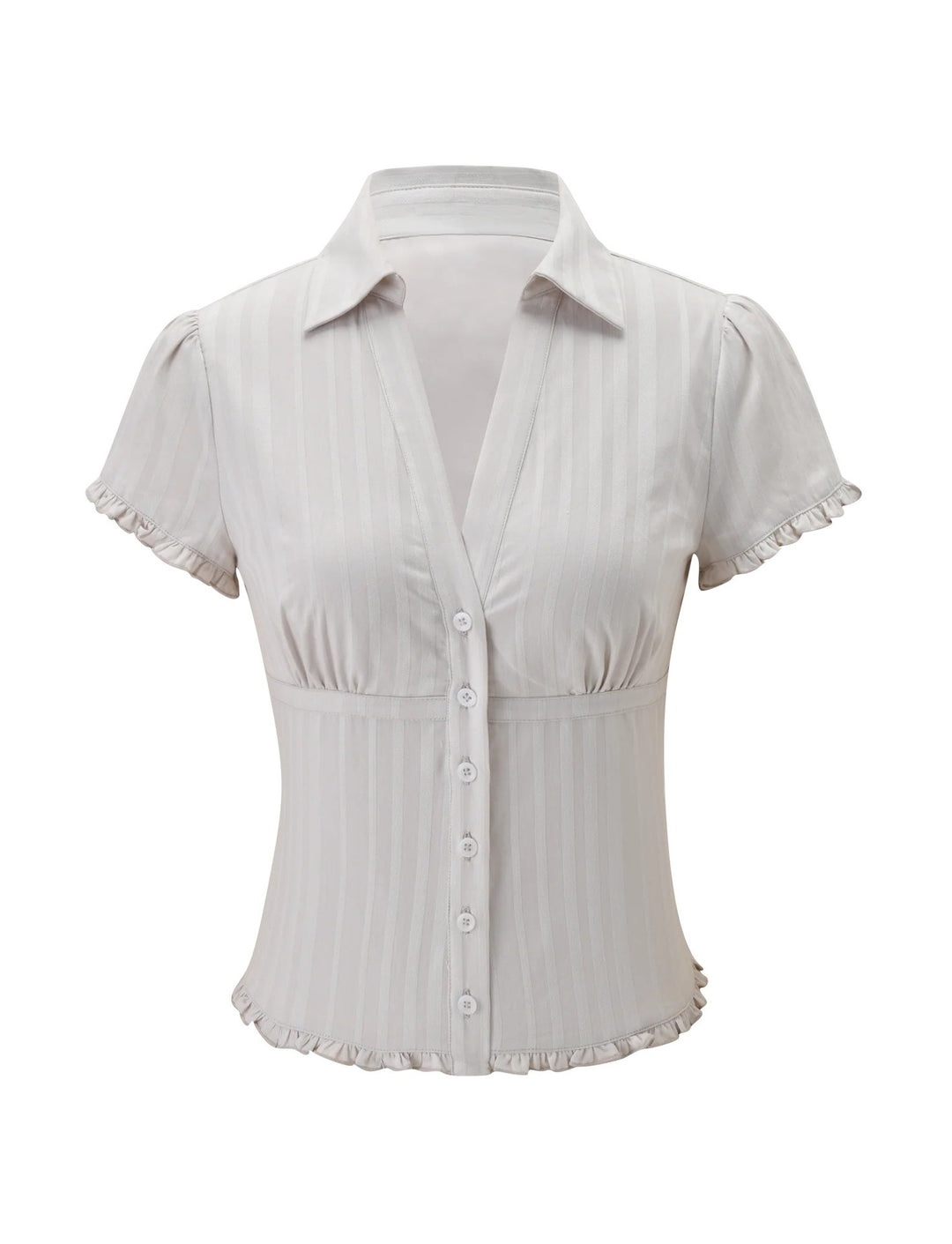 Damen Kurzarm Bluse mit Rüschendetails Echo Archiv