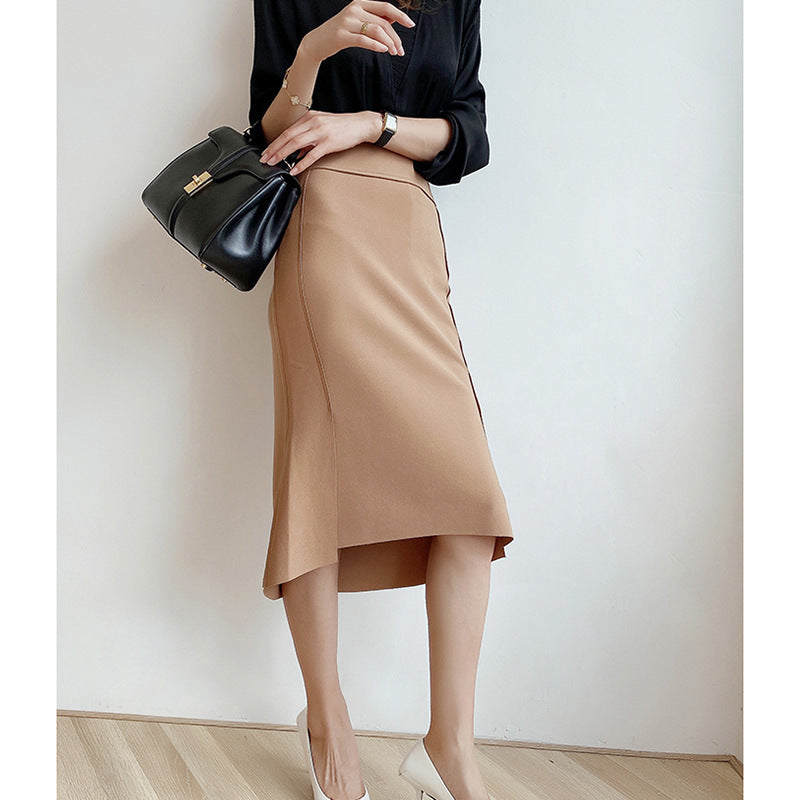 Damen Eleganter Bleistiftrock mit asymmetrischem Saum Echoarchiv