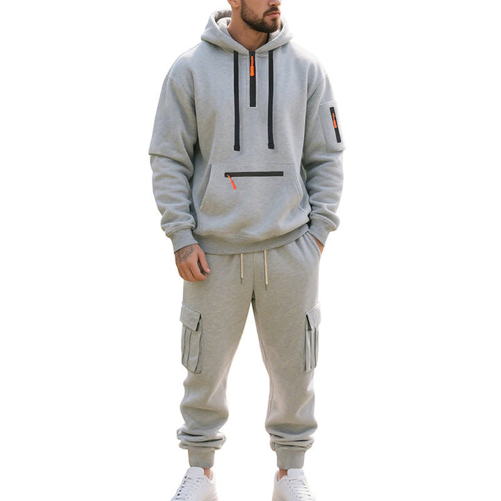 Freizeitanzug Herren mit Hoodie und Cargo Jogginghose – Marzano
