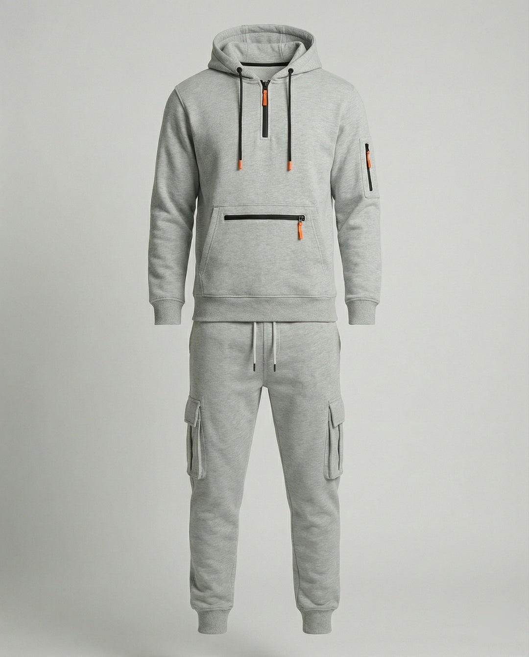 Freizeitanzug Herren mit Hoodie und Cargo Jogginghose – Marzano