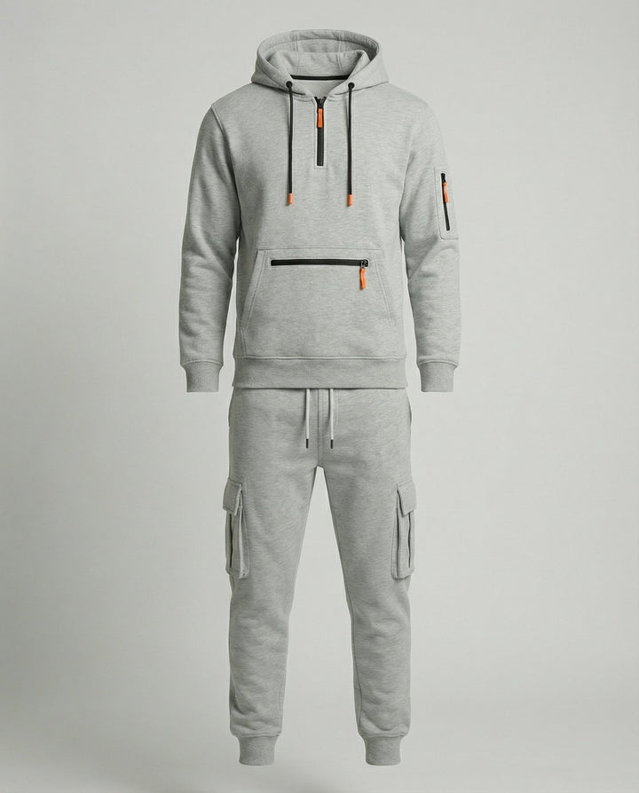 Freizeitanzug Herren mit Hoodie und Cargo Jogginghose – Marzano