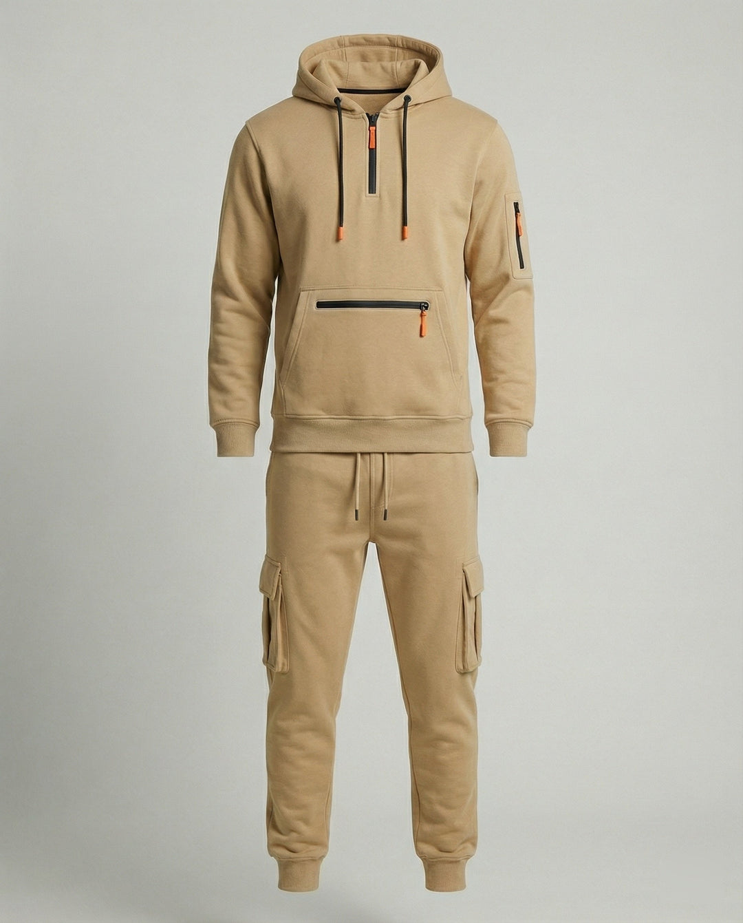 Freizeitanzug Herren mit Hoodie und Cargo Jogginghose – Marzano