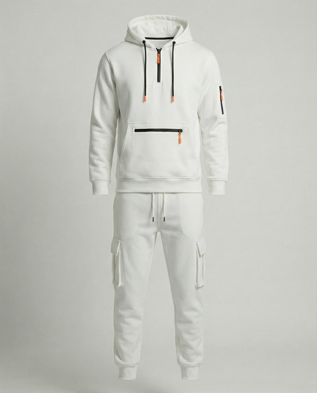 Freizeitanzug Herren mit Hoodie und Cargo Jogginghose – Marzano