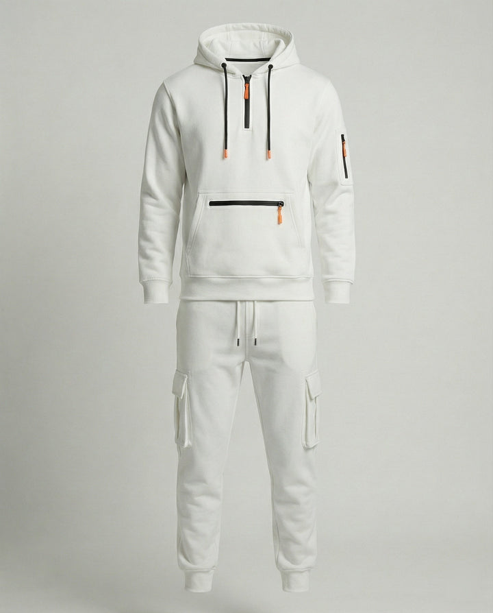 Freizeitanzug Herren mit Hoodie und Cargo Jogginghose – Marzano