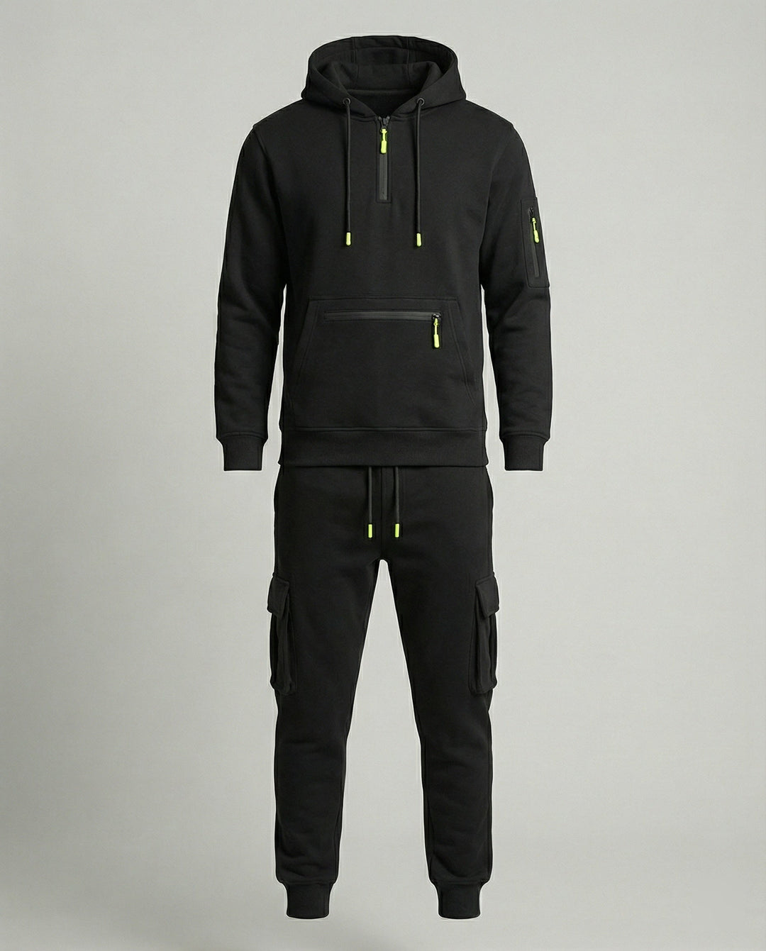 Freizeitanzug Herren mit Hoodie und Cargo Jogginghose – Marzano