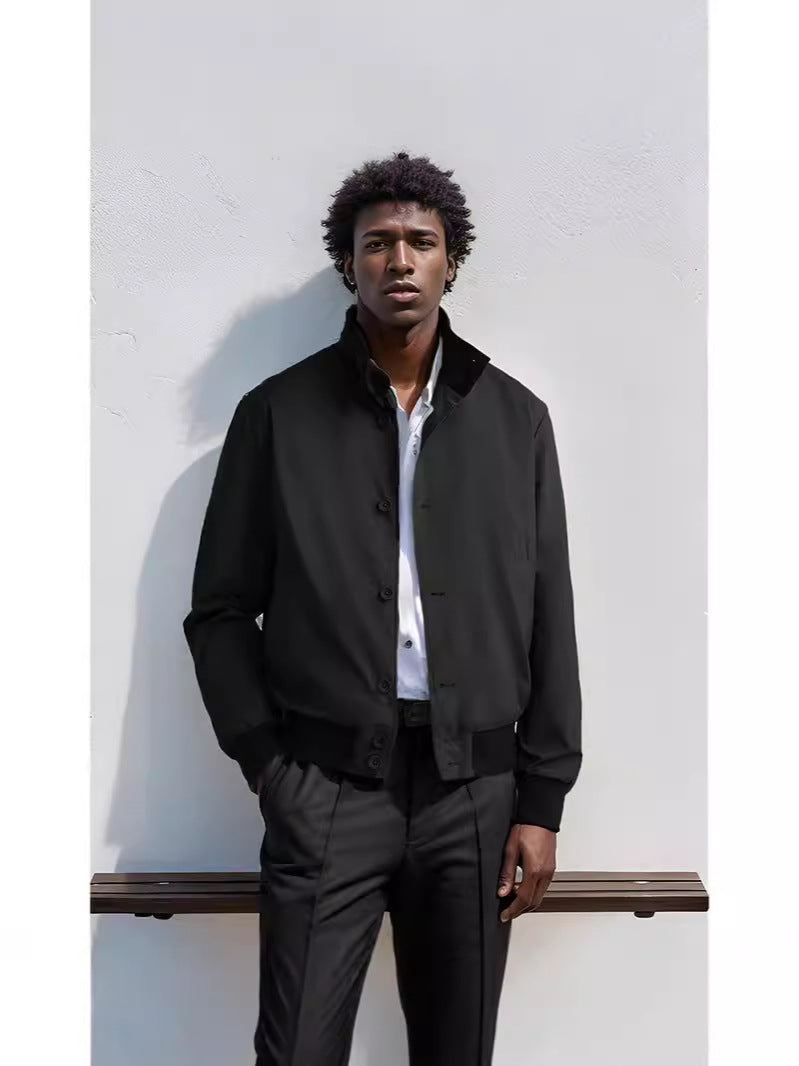 Herren Casual-Bomberjacke mit hohem Kragen und praktischen Taschen Echoarchiv