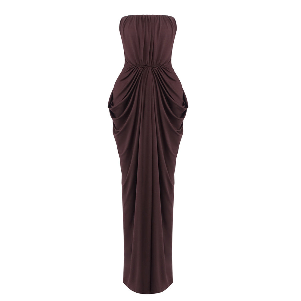 Damen Elegantes Maxikleid mit raffinierten Drapierungen Echo Archiv