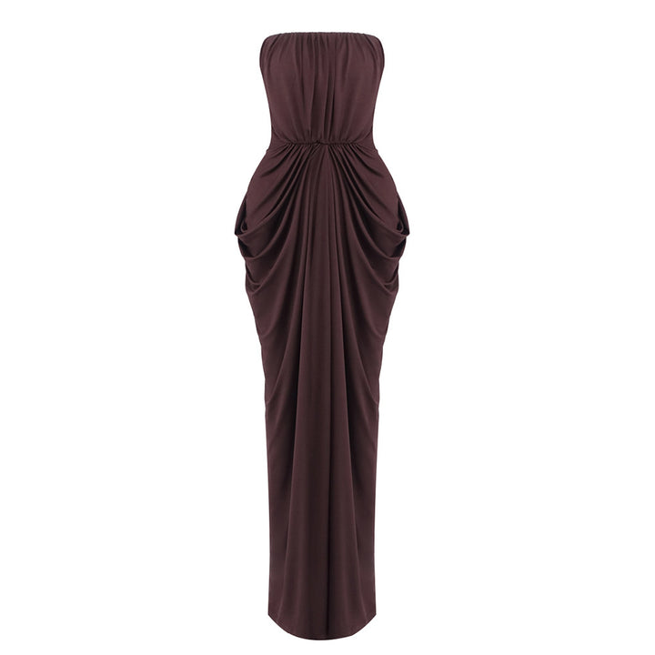 Damen Elegantes Maxikleid mit raffinierten Drapierungen Echo Archiv