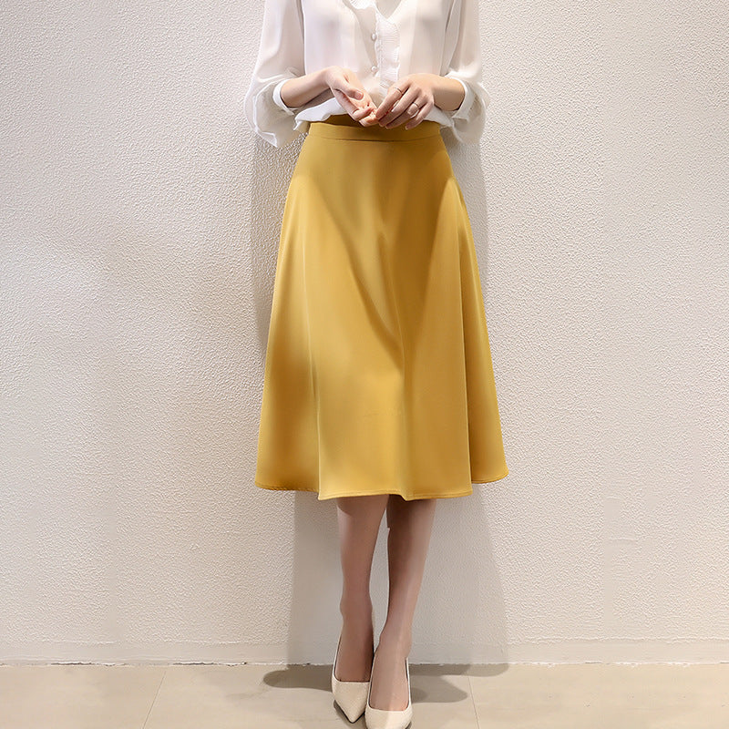 Damen Eleganter Midirock mit schwingendem Schnitt Echoarchiv