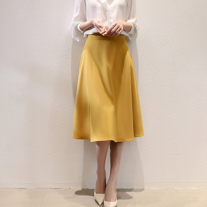 Damen Eleganter Midirock mit schwingendem Schnitt Echoarchiv