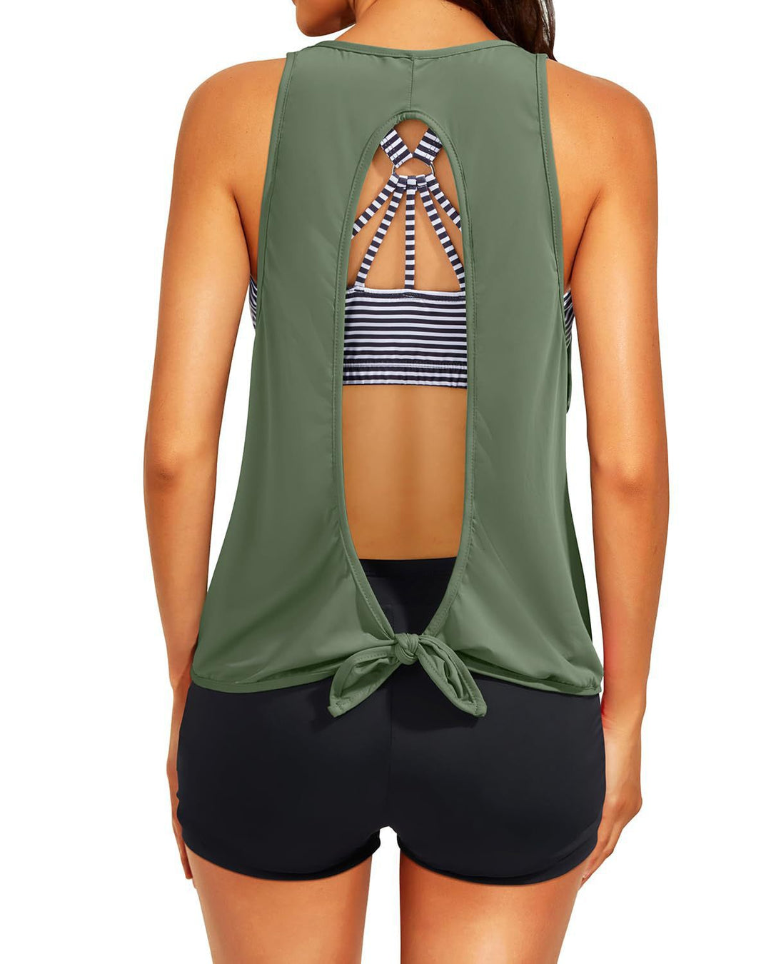 Damen Sportliches Tankini-Oberteil mit elegantem Rückenausschnitt Echo Archiv
