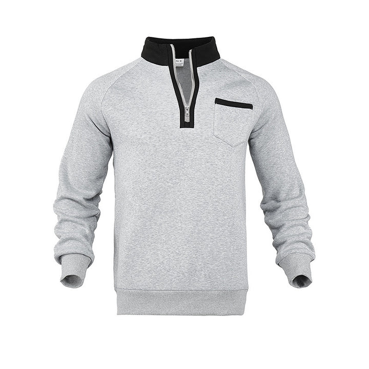 Herren Sweatshirt mit halbem Reißverschluss und feuchtigkeitsregulierendem Stoff Echoarchiv