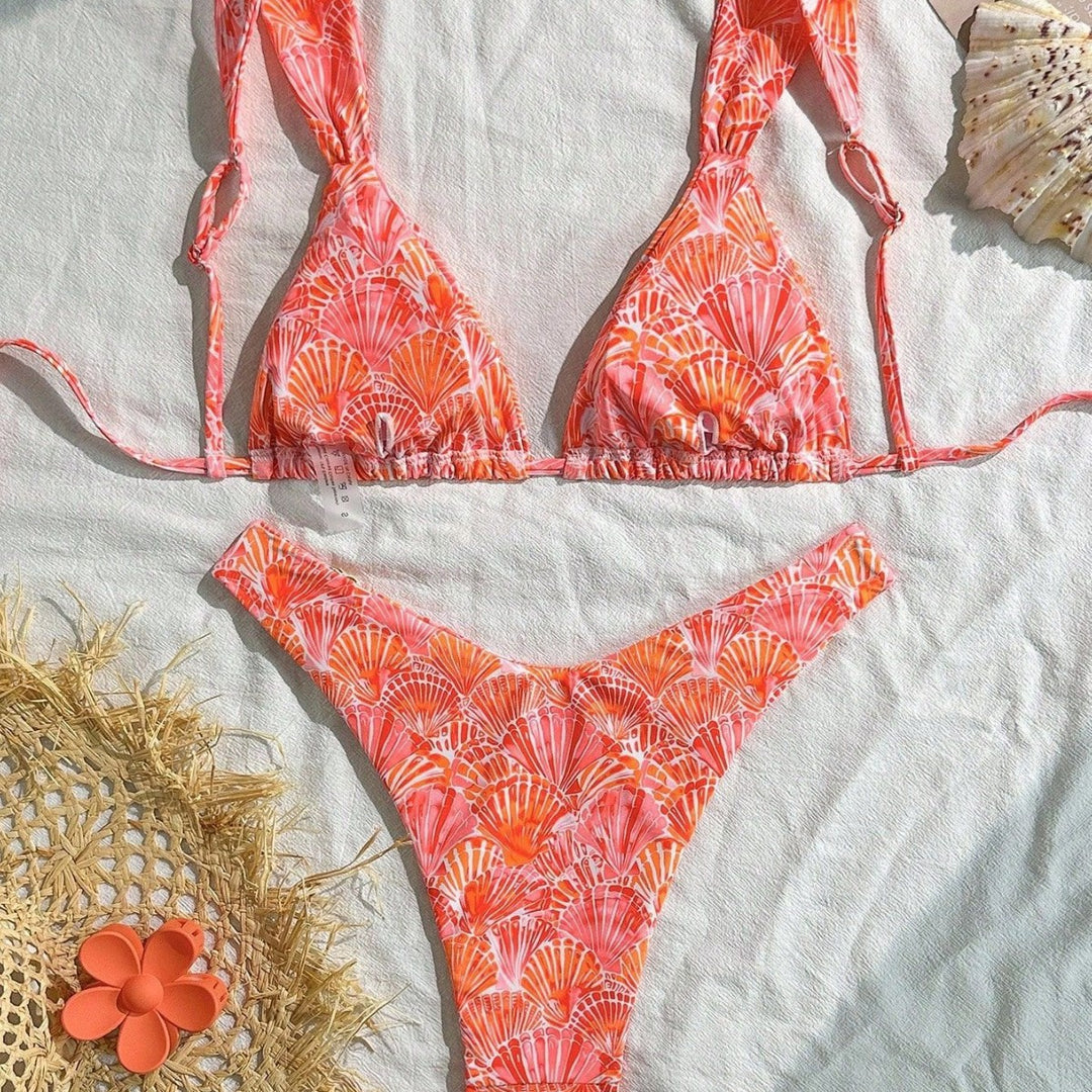 Damen Triangel-Bikini mit modischem Muschel-Design Echo Archiv