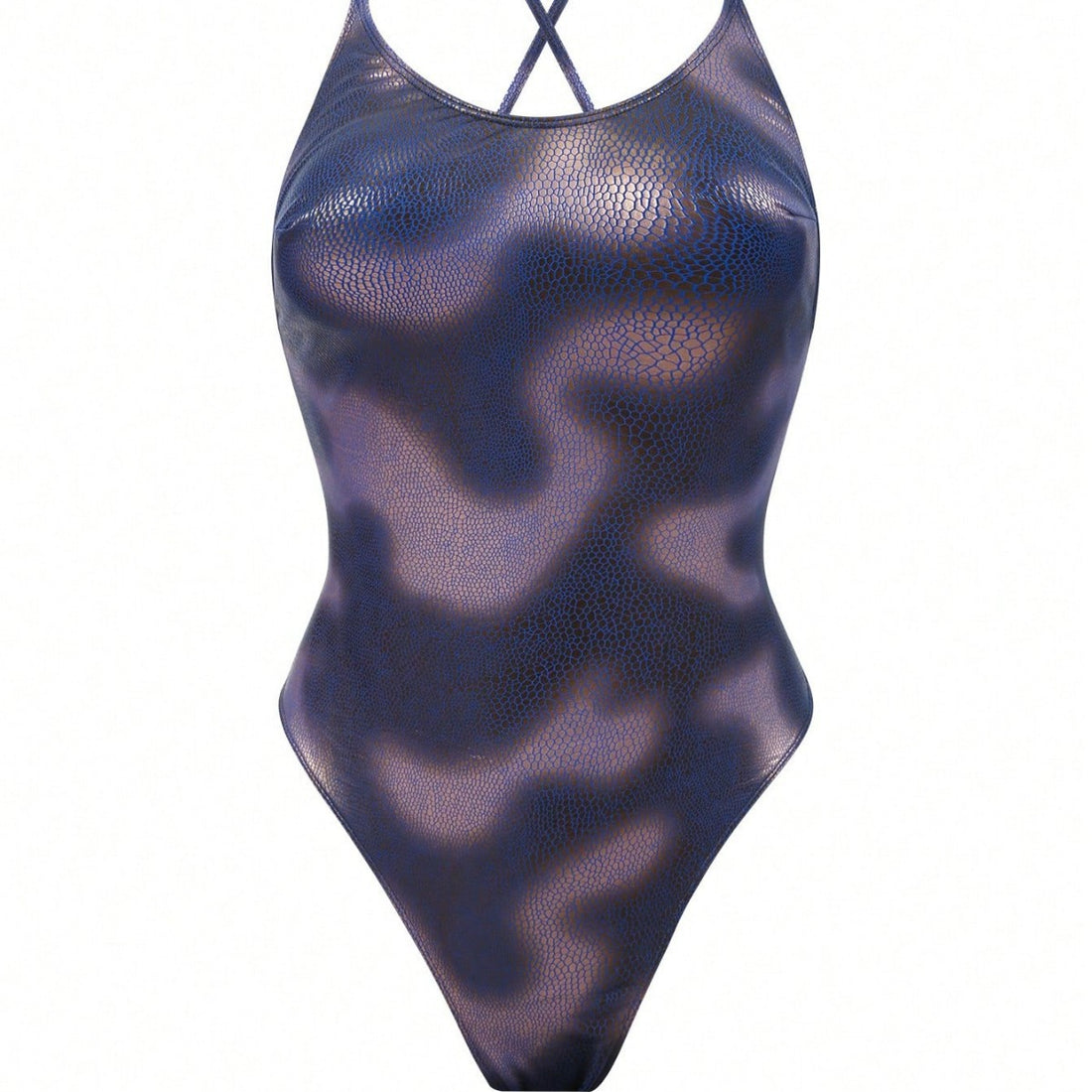 Damen Badeanzug mit animalischem Print und verstellbaren Trägern – Maréssa