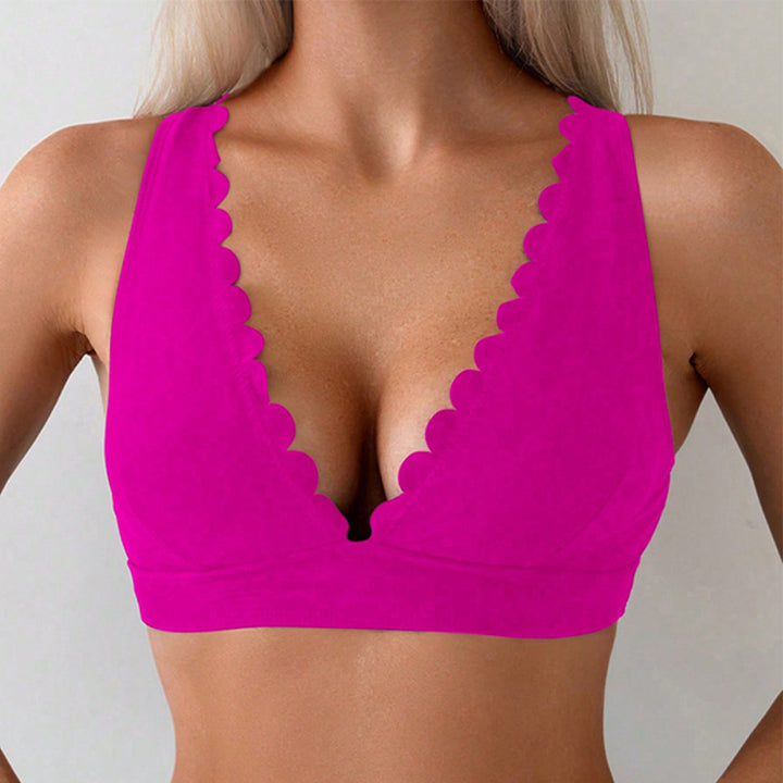 Damen Triangel-Bikinioberteil mit dekorativem Wellenrand Echo Archiv