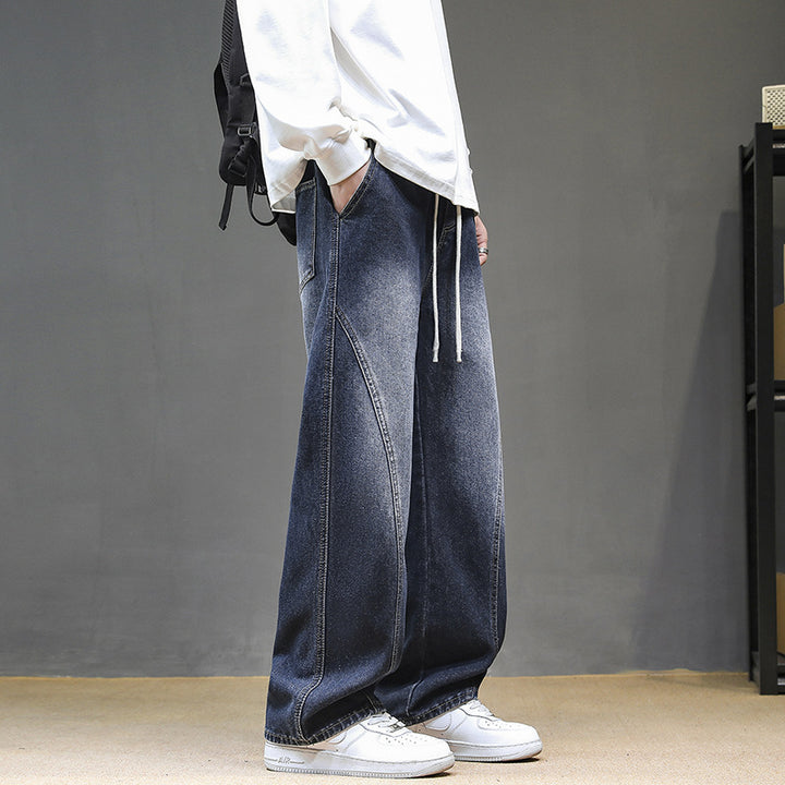 Herren Weitgeschnittene Jeanshose mit elastischem Bund und modernem Design Echoarchiv