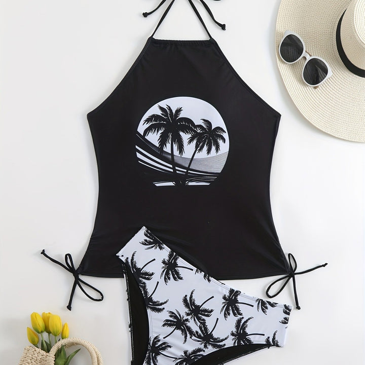 Damen Tankini-Set mit floralem Palmendruck Echo Archiv