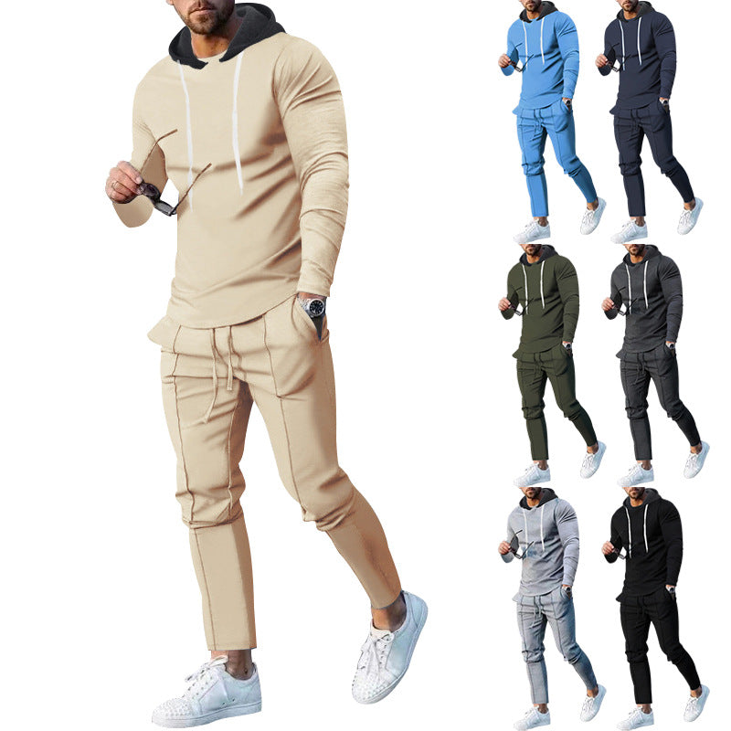 Herren nan zweiteiliges Kapuzen-Lounge-Set mit schmal geschnittenem Kapuzenpullover und tapered Jogginghose Echo Archiv