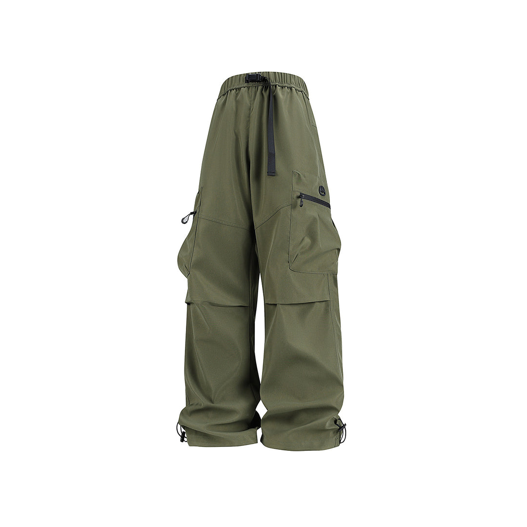 Herren Weite technische Cargo-Hose mit Multifachtaschen, Tunnelzug und verstellbaren Beinabschlüssen Echo Archiv