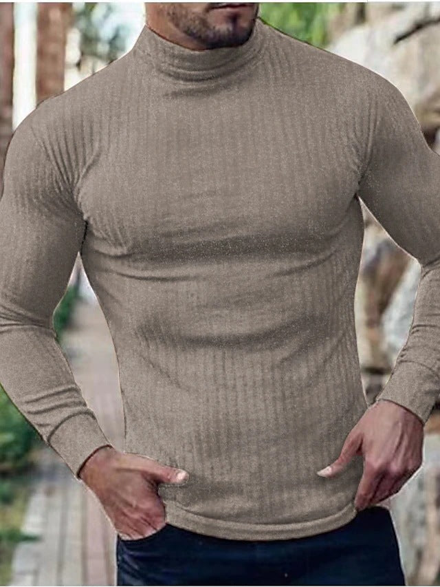 Herren Rollkragenpullover aus Rippstrick Echoarchiv