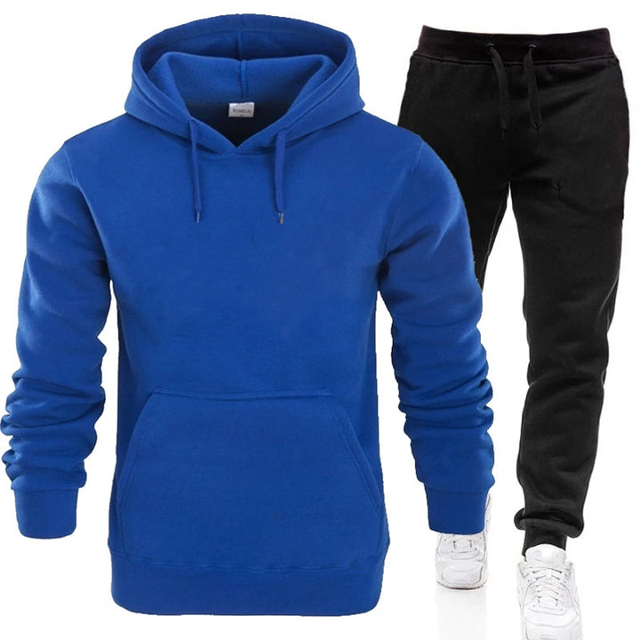 Herren gemütlicher Kapuzenpullover und Jogginghose Set Echoarchiv
