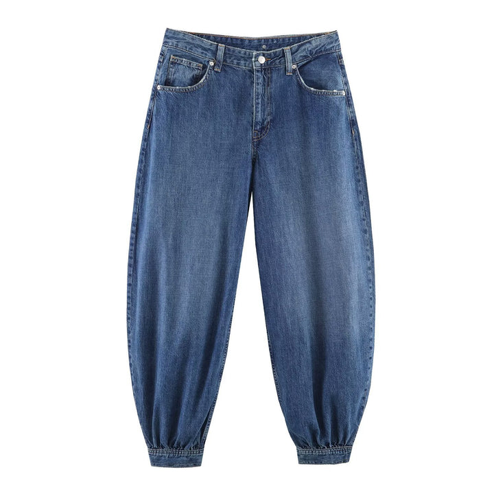 Damen Tapered Jeans mit elastischem Bündchen und bequemer Passform Echo Archiv