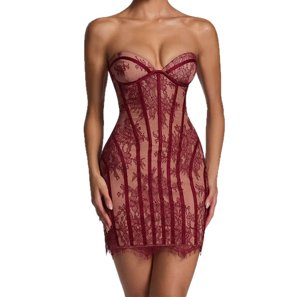 Damen Spitzen Kleid mit figurbetonter Silhouette Echo Archiv