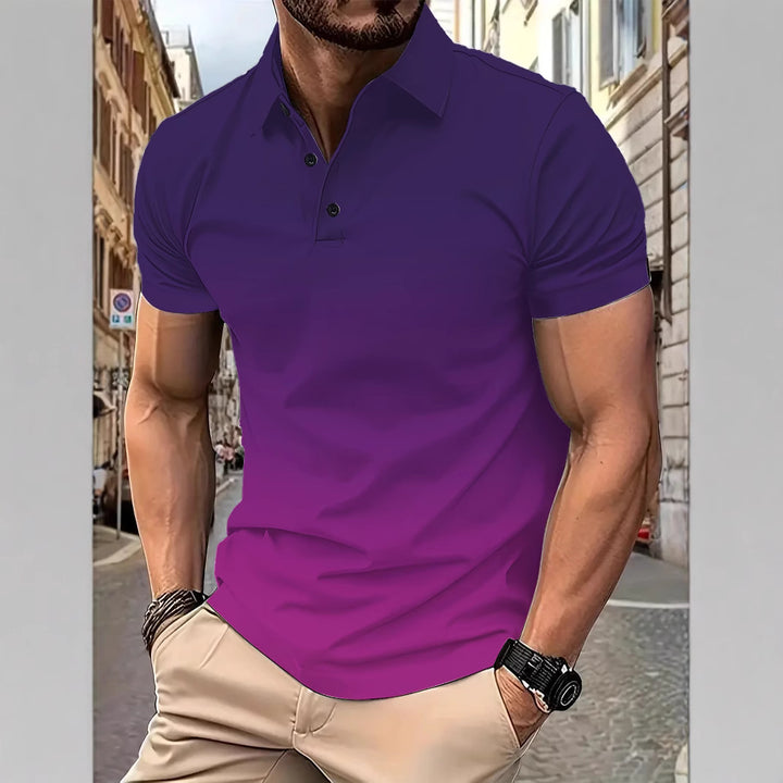 Herren Poloshirt mit stilvollem Farbverlauf und komfortablem Schnitt Echoarchiv