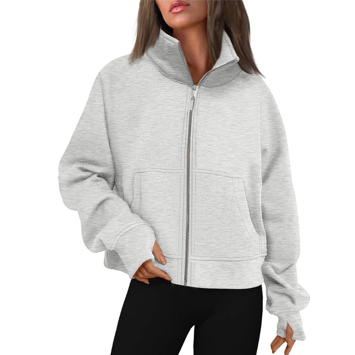Damen bequeme SwEchoarchivtjacke mit hohem Kragen Echoarchiv