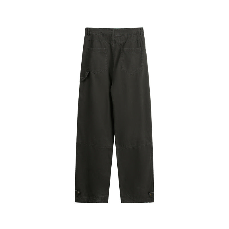 Damen Weite High‑Waist Cargo‑Hose mit Multifunktionstaschen und verstellbarem Saum Echoarchiv