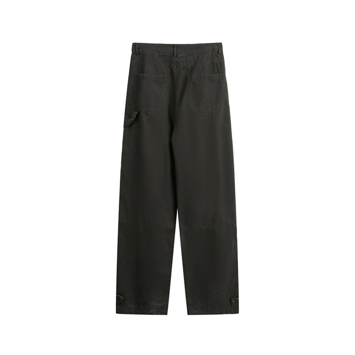 Damen Weite High‑Waist Cargo‑Hose mit Multifunktionstaschen und verstellbarem Saum Echoarchiv